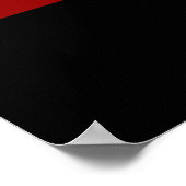 赤と黒の靴下モンキーガールフラワーハット ポスター (角)