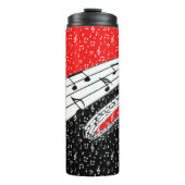 赤と黒の音楽テーマ タンブラー (正面)