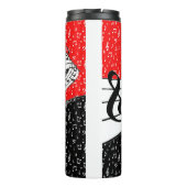 赤と黒の音楽テーマ タンブラー (裏面)