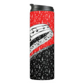 赤と黒の音楽テーマ タンブラー (回転右)