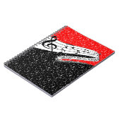 赤と黒の音楽テーマ ノートブック (左側)