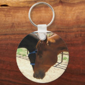 赤と黒の馬の友人共有の秘密 キーホルダー (正面)