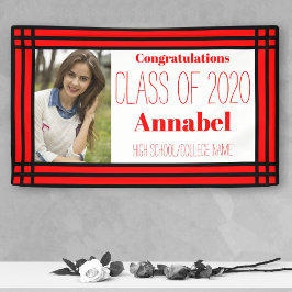 赤と黒の1枚の写真の幾何学的グラッド 横断幕