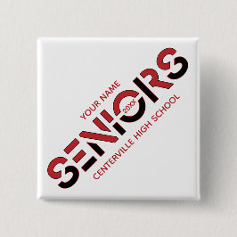 赤と黒の2色の高齢者のスライス文字 缶バッジ