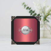 赤と黒の30歳の誕生日パーティー 招待状 (スタンド正面)