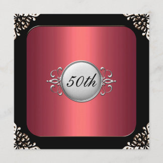 赤と黒の30歳の誕生日パーティー 招待状