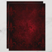 赤と黒の（紋章の）フラ・ダ・リパターン（の模様が）ある紙 (正面/裏面)