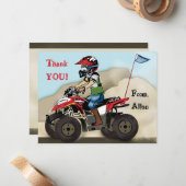 赤と黒の ATV キッズ ノート カード (正面/裏面インサイチュ)