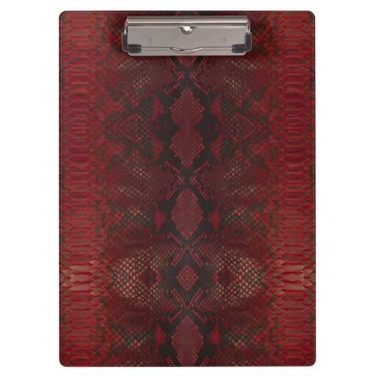 赤と黒のPythonプリント クリップボード (正面)