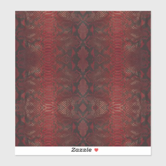 赤と黒のPythonプリント シール (シート)