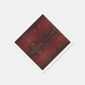 赤と黒のPythonプリント スタンダードカクテルナプキン (角)