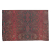 赤と黒のPythonプリント 枕カバー (正面右)