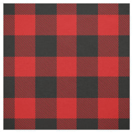 赤と黒のXLバッファローチェックプレイドタータンチェック ファブリック