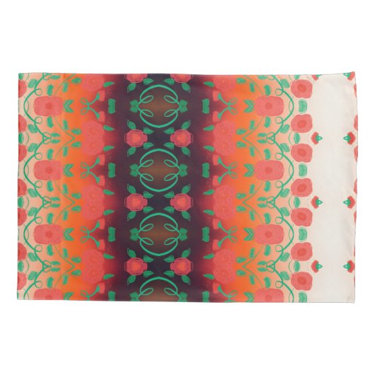 赤と黒はっきりしたのケース付き枕プリント 枕カバー (裏面)