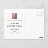 赤と黒を基調に移しました ポストカード (裏面)