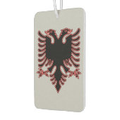 赤と黒アルバニアの腕のコート車のマグネット カーエアーフレッシュナー (左)