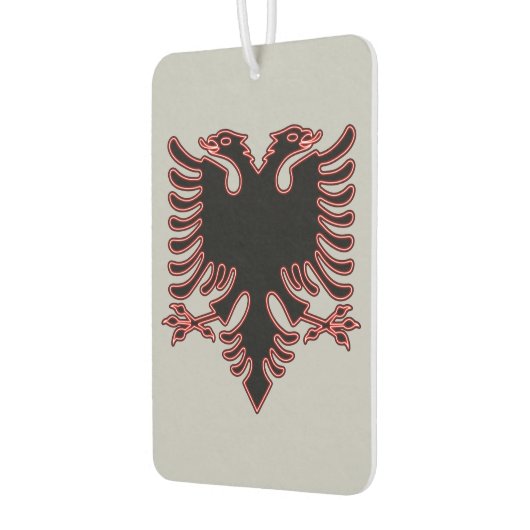 赤と黒アルバニアの腕のコート車のマグネット カーエアーフレッシュナー (左)