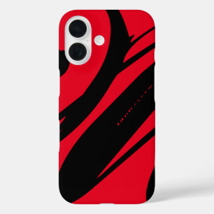 赤と黒クールを作成 iPhone 16ケース