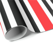 赤と黒ストライプの ラッピングペーパー (ロールコーナー)