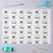 赤と黒スパイダーバースデーパーティーテーマ&名前 薄葉紙 (クラフト)