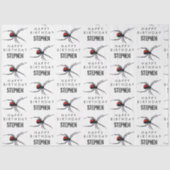 赤と黒スパイダーバースデーパーティーテーマ&名前 薄葉紙 (正面)