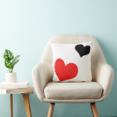赤と黒ハート クッション (椅子)
