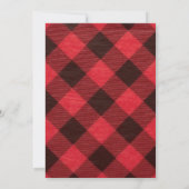 赤と黒バッファロープレイドクリスマスパーティー招待状 招待状 (裏面)