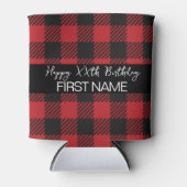 赤と黒バッファロープレイド素朴誕生日パーティー 缶クーラー (正面)