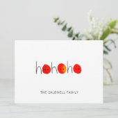 赤と黒ホホホハンドクリスマス色彩の鮮やか シーズンカード (スタンド正面)