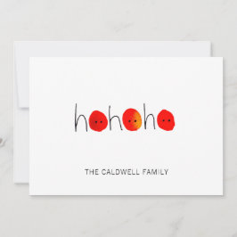 赤と黒ホホホハンドクリスマス色彩の鮮やか シーズンカード