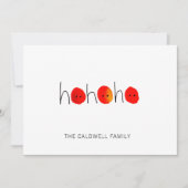 赤と黒ホホホホノーズクリスマス シーズンカード (正面)