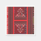 赤と黒絵を描の赤いハート スタンダードカクテルナプキン (正面)