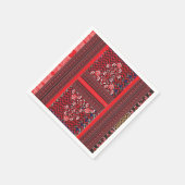 赤と黒絵を描の赤いハート スタンダードカクテルナプキン (角)