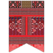 赤と黒絵を描の赤いハート バンティングフラッグ (第2の旗)