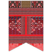 赤と黒絵を描の赤いハート バンティングフラッグ (第1の旗)