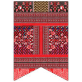 赤と黒絵を描の赤いハート バンティングフラッグ (第3の旗)