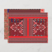 赤と黒絵を描の赤いハート ポストカード (正面/裏面)