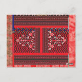 赤と黒絵を描の赤いハート ポストカード (裏面)