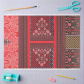 赤と黒絵を描の赤いハート 薄葉紙 (クラフト)