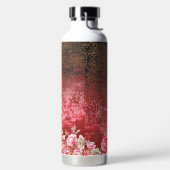 赤と黒絵を描の赤地 ウォーターボトル (左面)