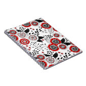 赤と黒葉のドードルの花と花 ノートブック (右側)