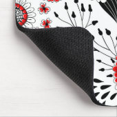 赤と黒葉のドードルの花と花 マウスパッド (コーナー)