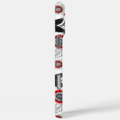 赤と黒葉のドードルの花と花 Case-Mate iPhoneケース (裏面 / 右)