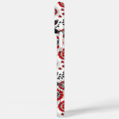 赤と黒葉のドードルの花と花 Case-Mate iPhoneケース (裏面 / 左)