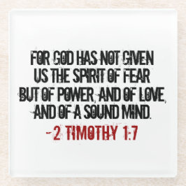 赤と黒2テモテ1:7 ガラスコースター