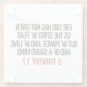 赤と黒2テモテ1:7 ガラスコースター (裏面)