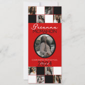 赤と黒9の写真卒業のお知らせ 招待状 (正面)