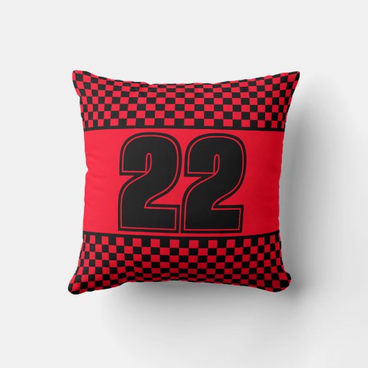 赤と黒 クッション (裏面)