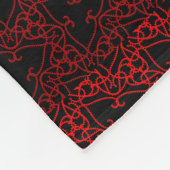 赤と黒 フリースブランケット (角)