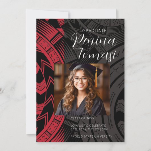 赤と黒 招待状 (正面)